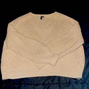 Beige cropped sweater